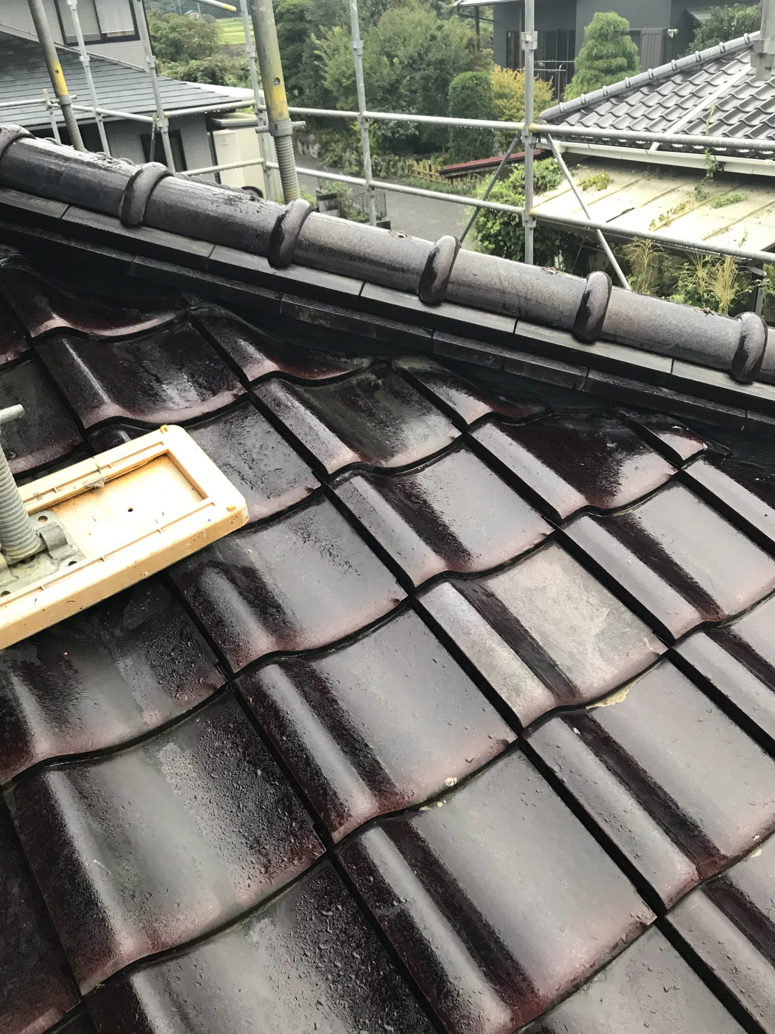 屋根漆喰補修　施工後